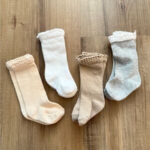 Little Stocking Co Lace Knee High Socks Bundle of 4